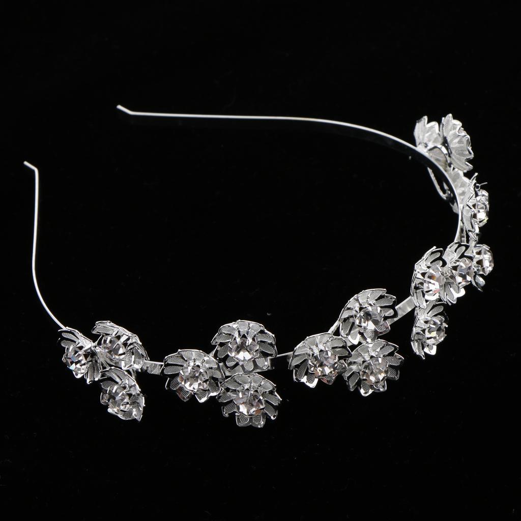 Wedding Crystal Rhinestone Flower Headband Tiara Wedding Jewelry Gifts
