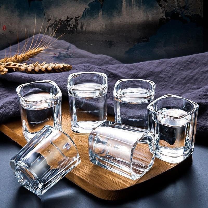 BỘ 6 CỐC THỦY TINH 1502 DÀY DẶN, CHỊU NHIỆT CAO DUNG TÍCH 60ML