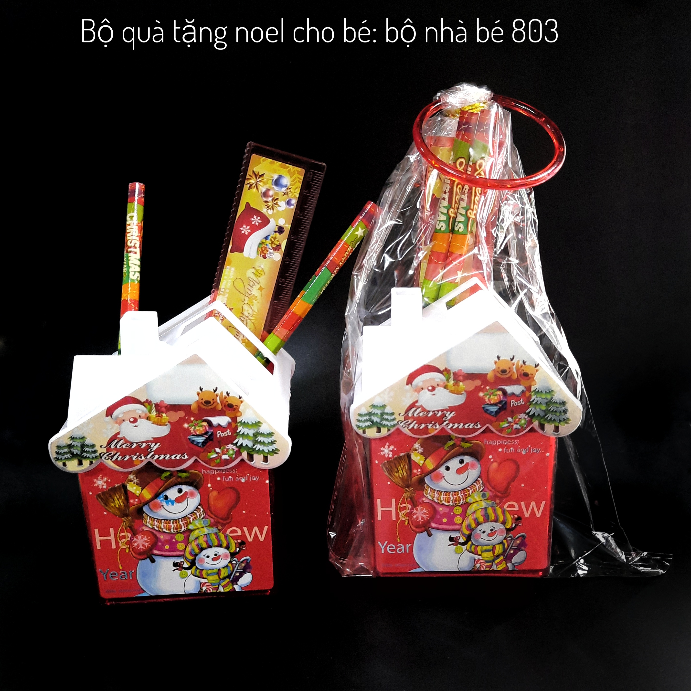 Quà tặng Noel cho bé.Bộ đồ dùng học tập hình cốc,nhà bé