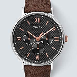 Timex Men s T2N093 Charles Street Two-Tone Extra-Long Stainless Steel Expansion Band Watch 2