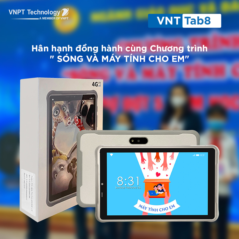 Máy tính bảng VNPT Technology VNT Tab8 Plus 8 Inch Android 11 RAM 4GB - Hàng chính hãng