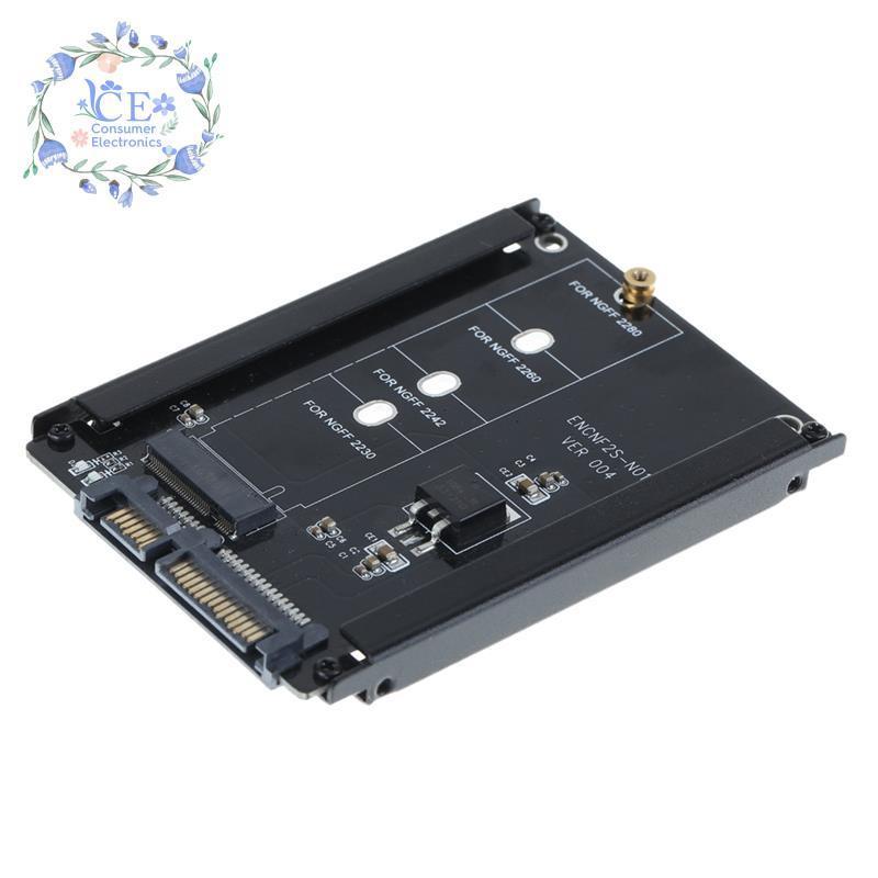 Black Case CY B+M Socket 2 M.2 NGFF SSD to 2.5 SATA Adapter for 2230/2242/2260/2280mm M2 SSD