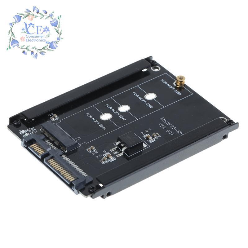 Black Case CY B+M Socket 2 M.2 NGFF (SATA) SSD to 2.5 SATA Adapter for 2230/2242/2260/2280mm M2 SSD