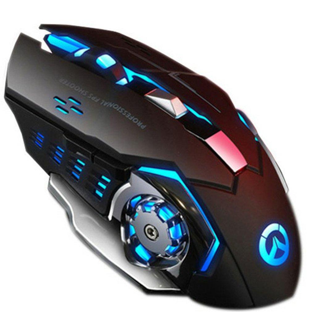X8 Chuột Chơi Game Không Dây Sạc Im Lặng LED Backlit Quang USB Ergonomic Chuột Chơi Game LOL Chuột Lướt Game Thủ Chuột Cho Máy Tính