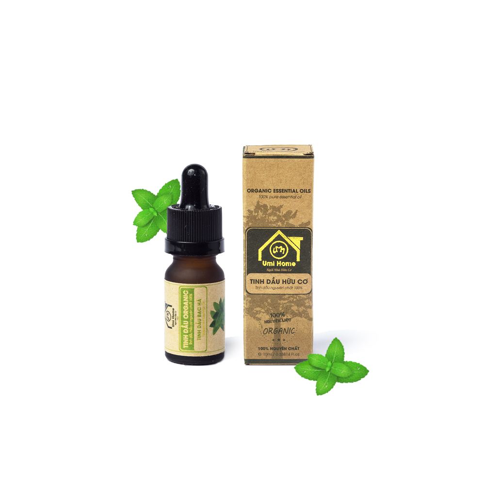 ComboTinh Dầu Bạc Hà 10ml và Bột Cam Thảo 125g hữu cơ UMIHOME