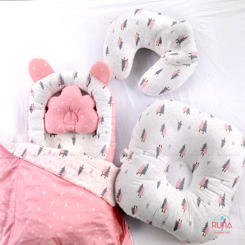 Combo nôi, chống trào ngược & phụ kiện khác cho trẻ sơ sinh RUNA KIDS chất liệu Cotton cao cấp mềm mịn, an toàn cho bé