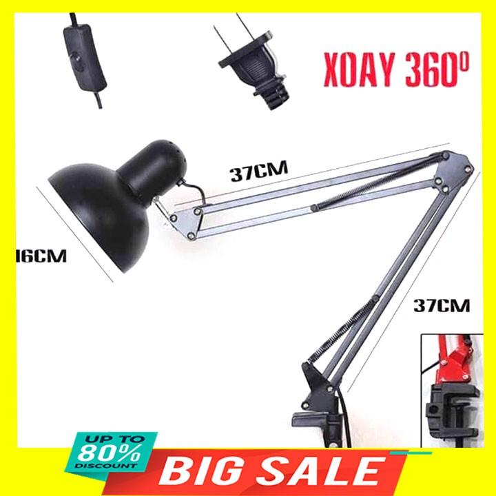 Đèn học kẹp bàn Pixar thân dài, không đế