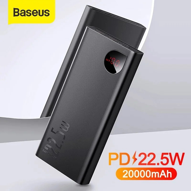 Pin dự phòng sạc nhanh, vỏ kim loại Baseus Adaman Metal Digital Display Quick Charge Power Bank 20000mAh - hàng chính hãng