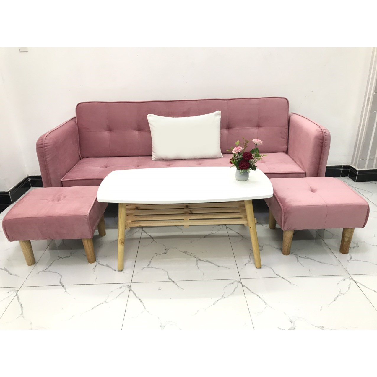 Bộ ghế sofa giường sofa bed tay vịn phòng khách sopha sivali02 salon