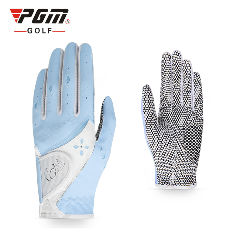 Găng Tay Golf Nữ Vải Sợi Co Dãn Chống Trượt - PGM Women's Cotton Golf Gloves - ST020