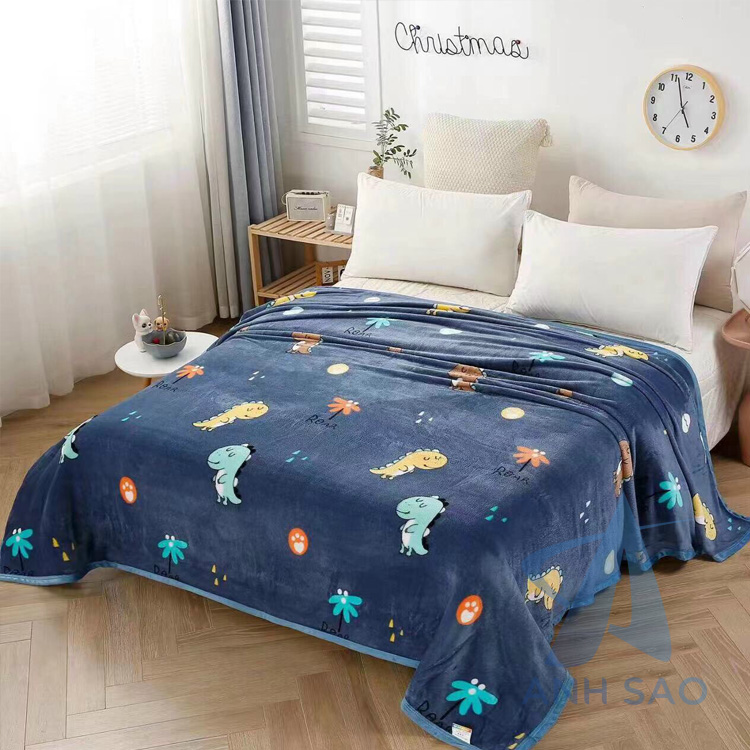 Mền lông tuyết dày dặn cao cấp kích thước đa dạng mềm mịn mùa hè, giữ ấm mùa đông dùng phòng máy lạnh dễ gấp gọn