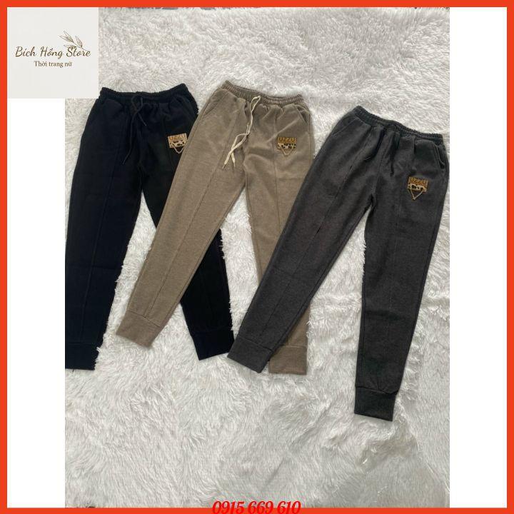 Quần Jogger Bo Ống Thu Đông Nam Nữ Chất Umi Tăm Dày Đẹp - 91
