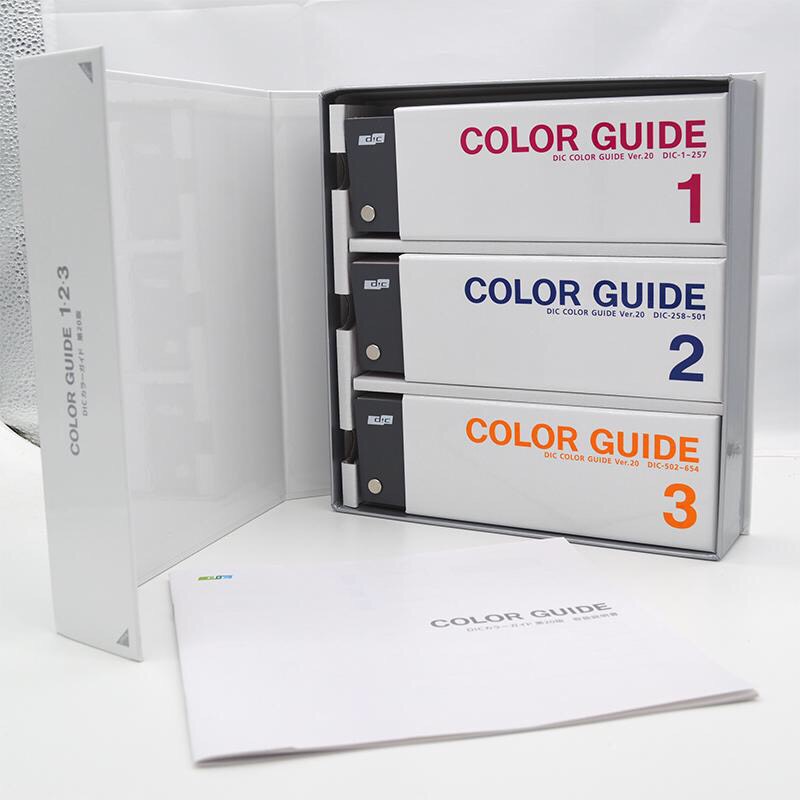 Bộ 4 thanh Tiêu chuẩn màu DIC Color Guide - 3 Thanh DIC Color Guide 123 và 1 thanh chọn màu chính hãng của DIC Coporation - Màu 1 đến 654 nhập khẩu từ Nhật dành cho ngành in ấn thiết kế