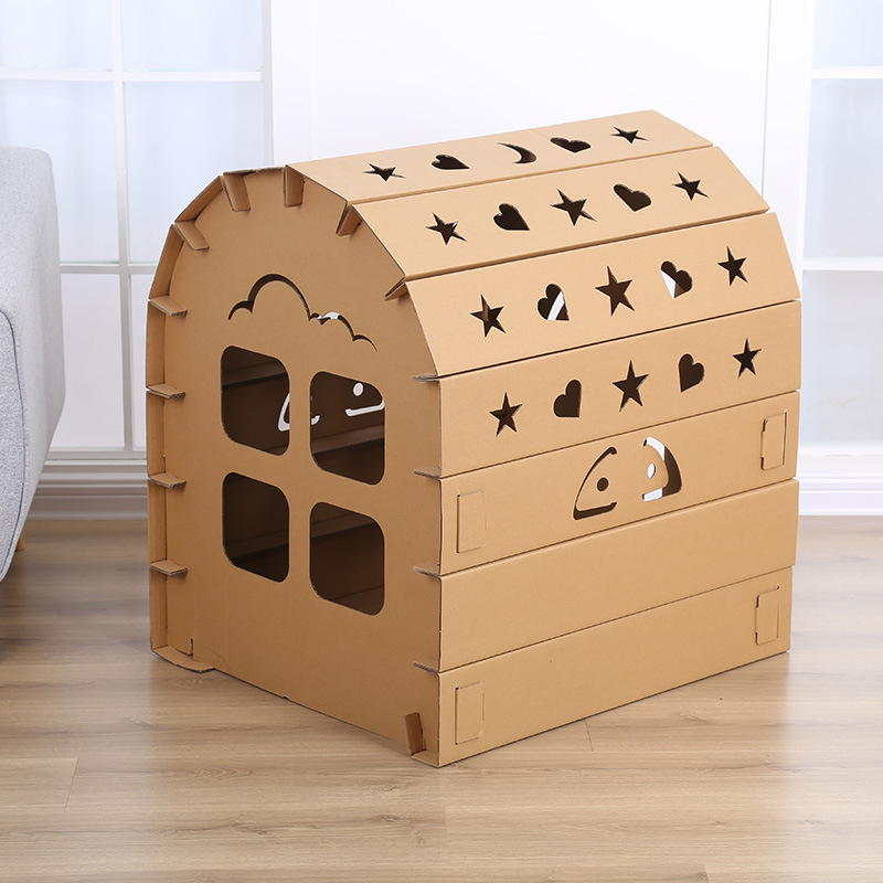 Nhà bìa đồ chơi - Nhà giấy vòm carton 100% bột gỗ - Ngôi nhà bóng cho bé thỏa sức vui chơi