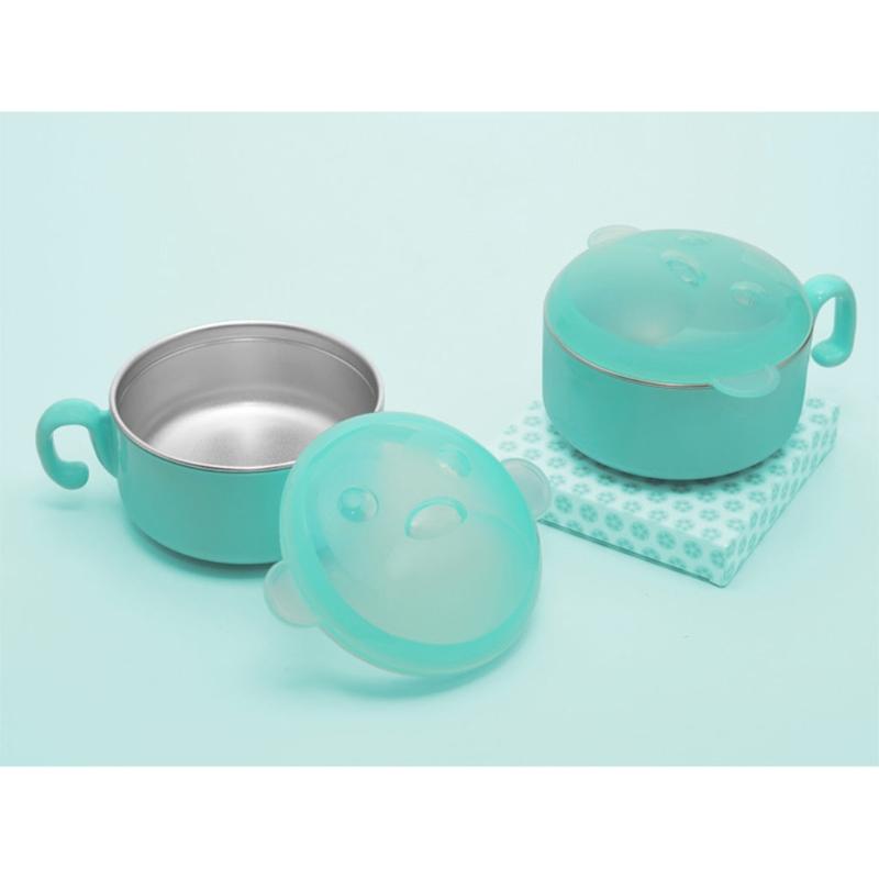 250Ml Cho Bé Inox Cách Nhiệt Bát Trẻ Em Bộ Đồ Ăn Hộp Đựng Thực Phẩm Có Nắp Đậy Trẻ Em Món Ăn Đĩa Đồ Dùng