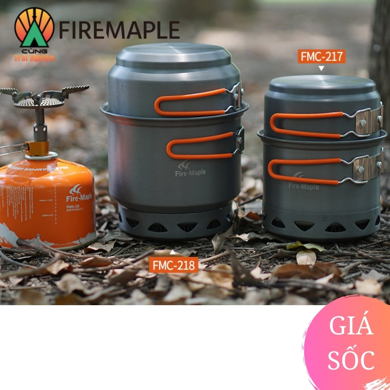 Combo Nồi Nấu Ăn 2 Trong 1 Fire Maple FMC-217 Nhỏ Gọn Tiện Lợi Chuyên Dụng Cho Du Lịch, Dã Ngoại Cắm Trại