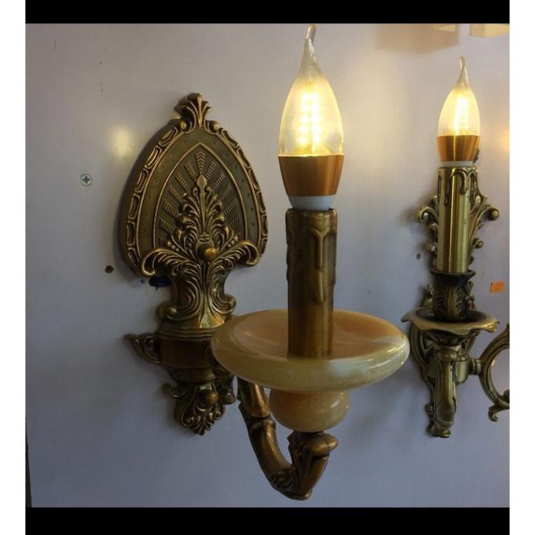 Đèn tường đồng phong thái cổ xưa TC002- khuyến mại bóng led, bh 2 năm DT