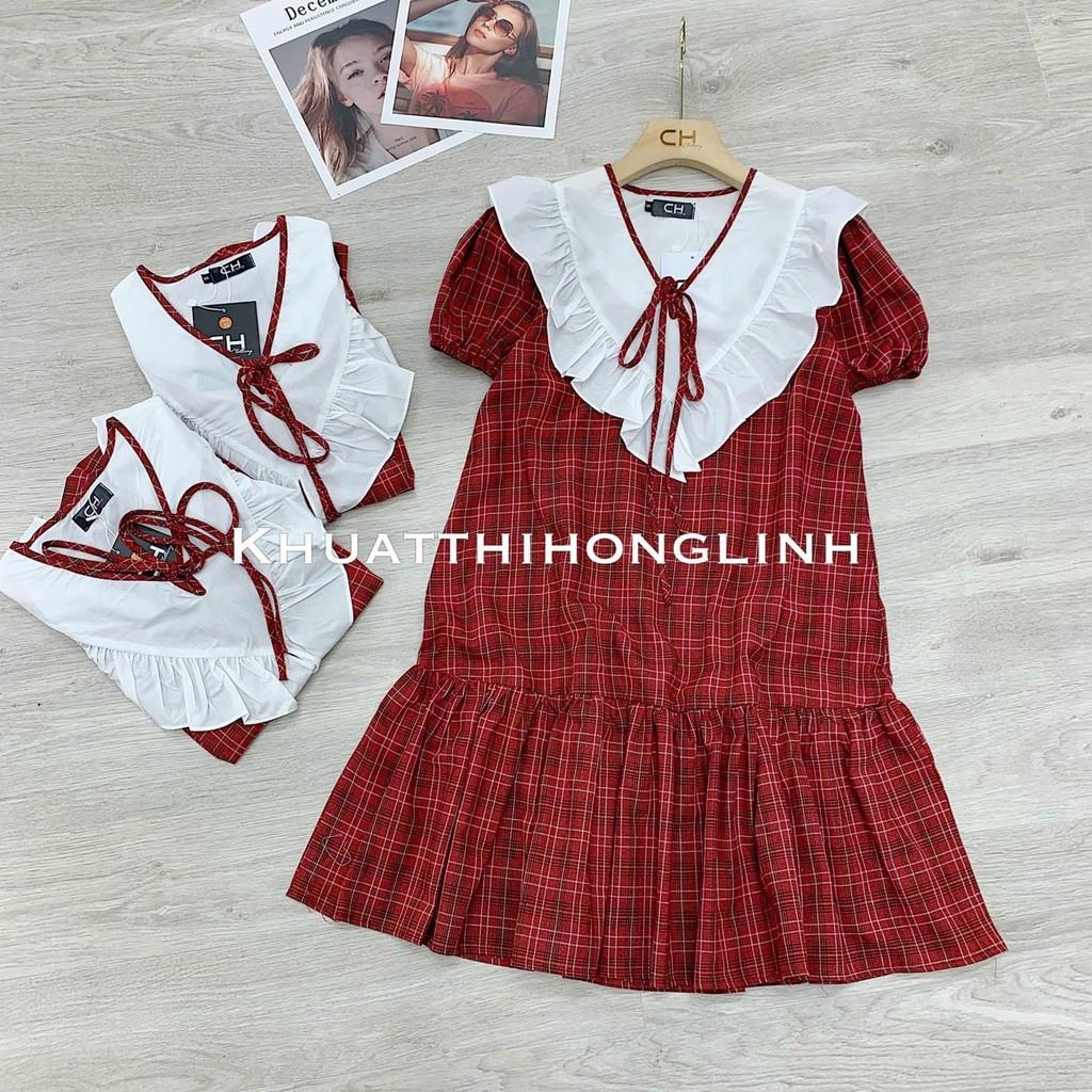Váy bầu công sở thiết kế dáng suông chất lụa hàn châu freesize tới 70kg