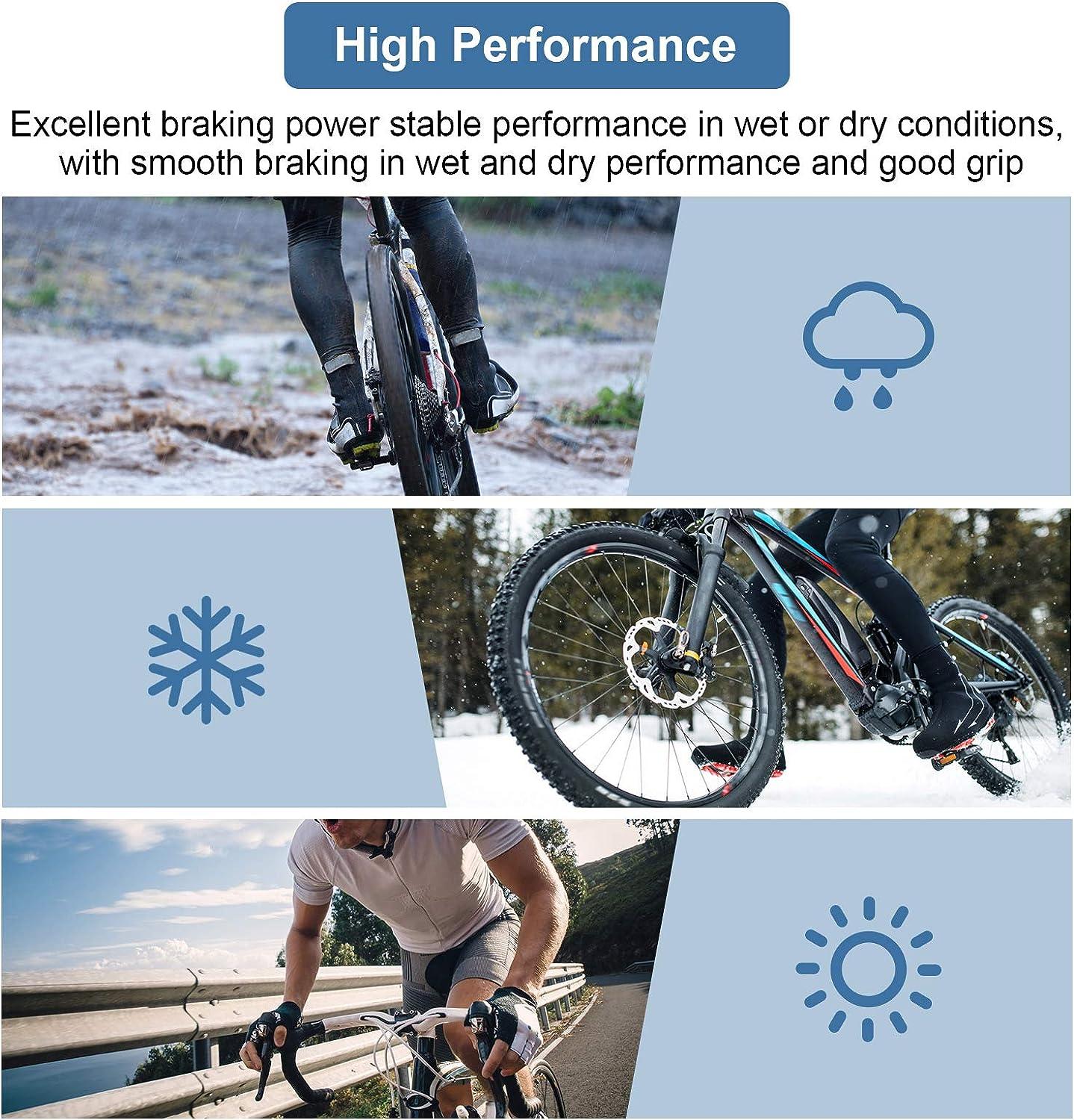 Đá phanh điện, miếng đệm phanh đĩa bán kim loại 4 cặp, miếng phanh bằng xe đạp thay thế cho xe tay ga điện 10 inch