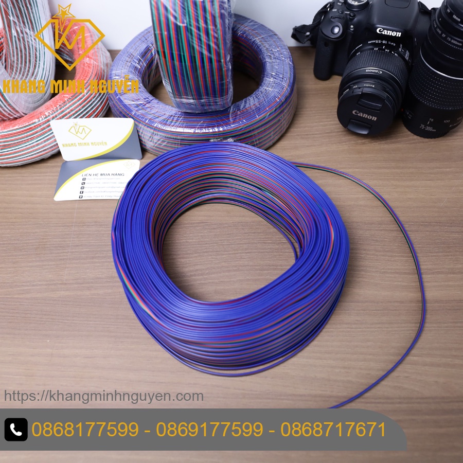 Dây điện nhỏ 4 dây - 4 màu - dây điện 4pin chuyên dùng cho mạch đèn led, bảng hiệu, mạch điện tử - 5V - 24V