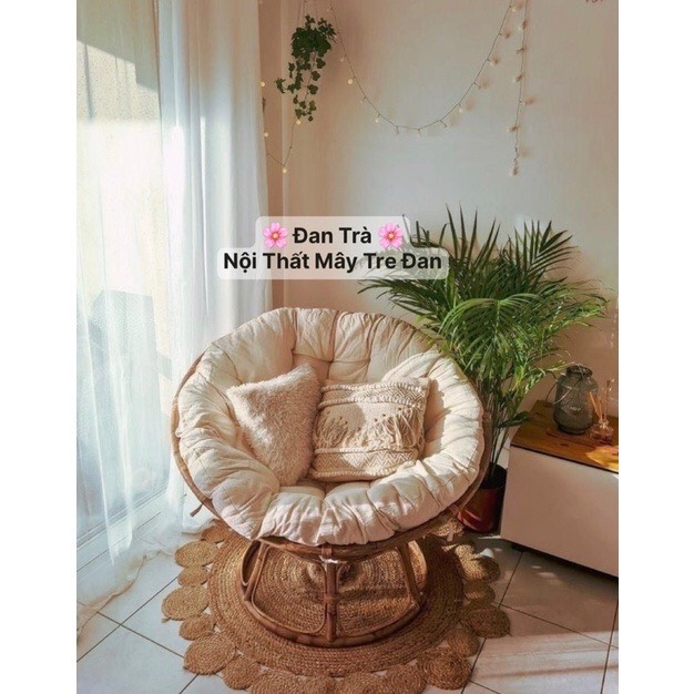 [ GIÁ TẠI XƯỞNG ] KHUNG GHẾ THƯ GIÃN PAPASAN &quot; 100CM &quot; KÈM NỆM CANVAS CAO CẤP - Nội Thất Mây Tre Đan