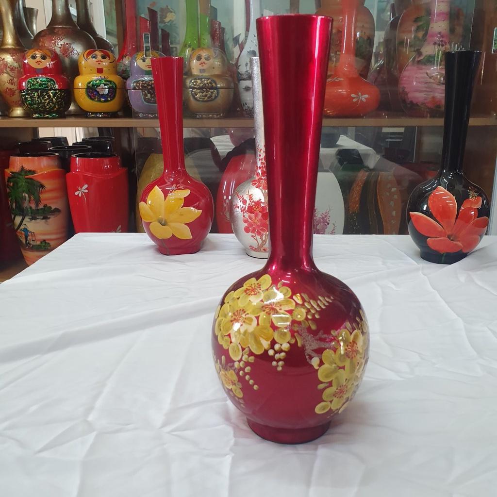 Bình tỏi cao sơn mài cao cấp Thanh Bình Lê cắm hoa, trang trí nhà cửa, văn phòng, làm quà tặng ý nghĩa