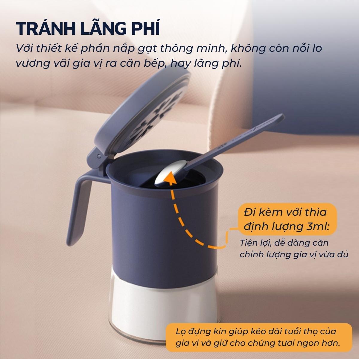 Lọ đựng gia vị, hũ đựng gia vị thủy tinh và nhựa PP DandiHome sang trọng, bền, đẹp, tiện lợi