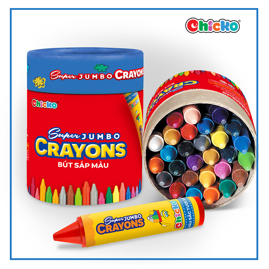 Bút Sáp Màu Super Jumbo Crayons (18 Màu) DK 3305 - 18