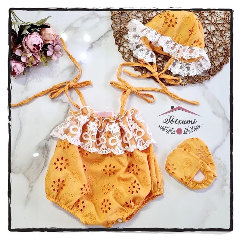 BODY 2 DÂY REN VÀNG NGHỆ TƯƠI XINH NGÀY HÈ