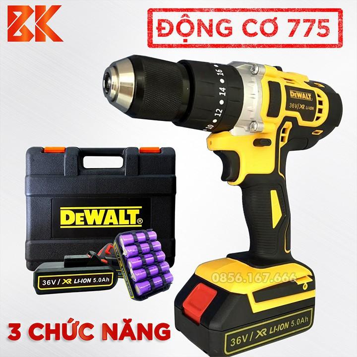 Máy Khoan Dewalt 36V- 3 Chức Năng - Khoan bê tông, Không chổi than, Máy bắt Vít 36V Có Búa