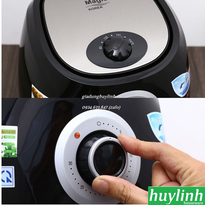 Nồi chiên không dầu Magic Korea A84 - Dung tích 4.4 lít - Công suất 1400W - Hàng chính hãng