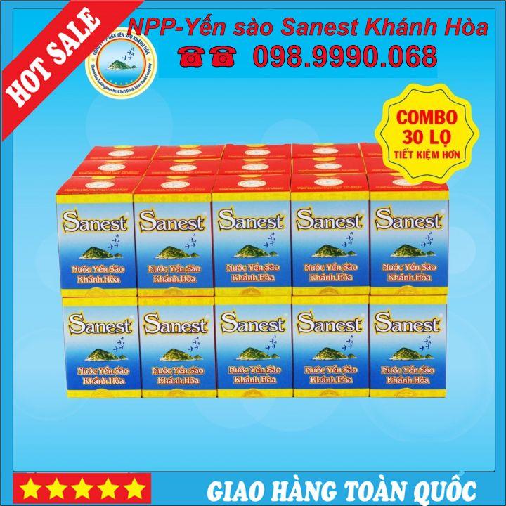 [Combo 30 lọ] Nước Yến sào Khánh Hòa Sanest đóng lọ 70ml