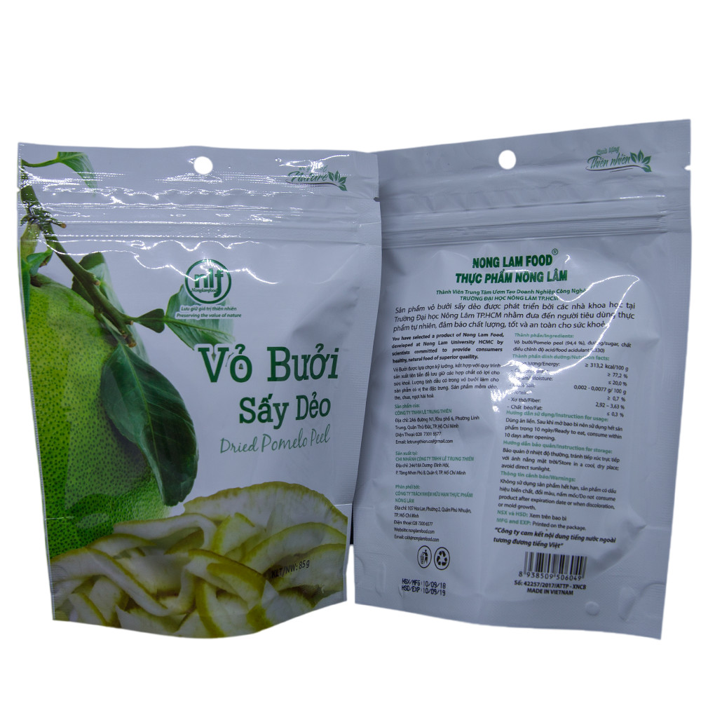 Combo 10 gói vỏ bưởi sấy dẻo 85gr