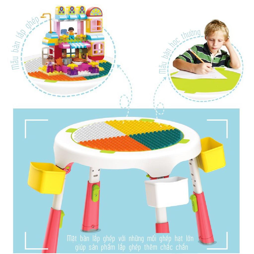 Bộ bàn ghế lắp ghép đồ chơi smoneo đa năng Toys house 1119-SM-001-88005 tặtng quà dễ thương