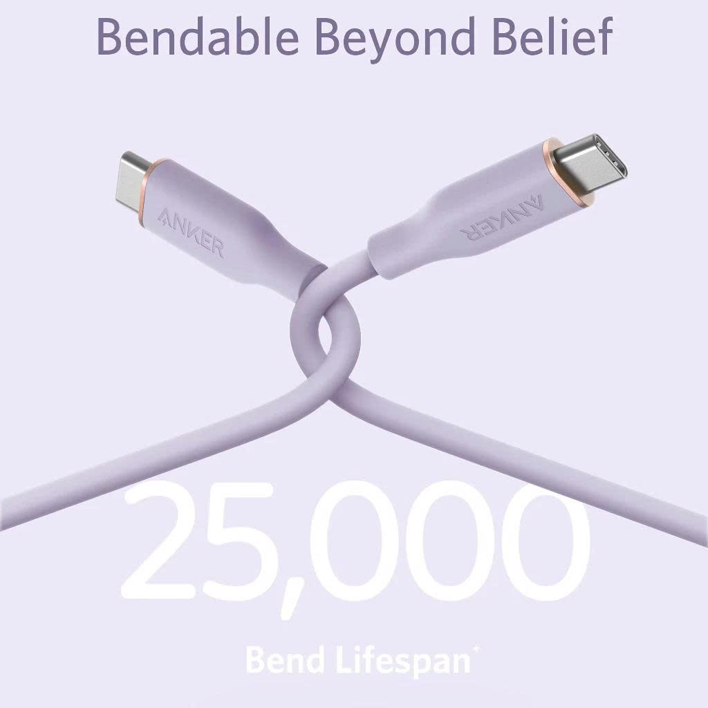 Cáp Sạc Nhanh Anker PowerLine III Flow Type-C to C 100W 5A –  A8553 Chính Hãng.Hàng Nhập Khẩu