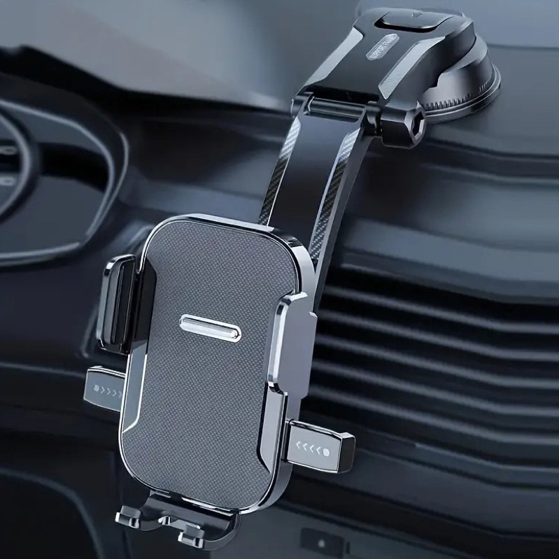 Giá Kẹp Đỡ Điện Thoại Trên Ôtô Xoay 360 Độ Không Khuất Tầm Nhìn Không Rung Lắc Hút Chân Không Chắc Chắn Khoá Tự Động Hàng Nhập Khẩu