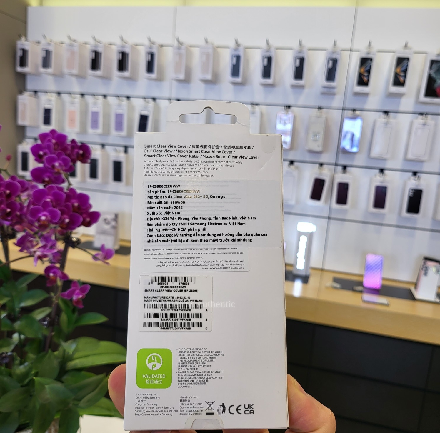 Bao da Samsung Clear View S22 Plus - Hàng chính hãng