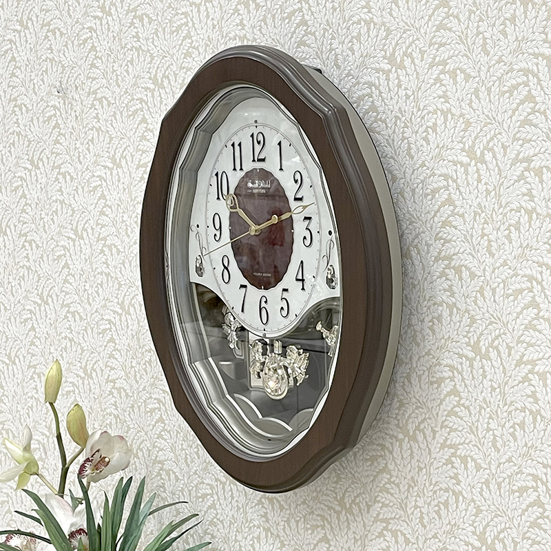 Đồng hồ Rhythm 4MJ894WU06 Kt 36.0 x 44.0 x 8.0cm, 2.5kg Vỏ gỗ. Dùng Pin.