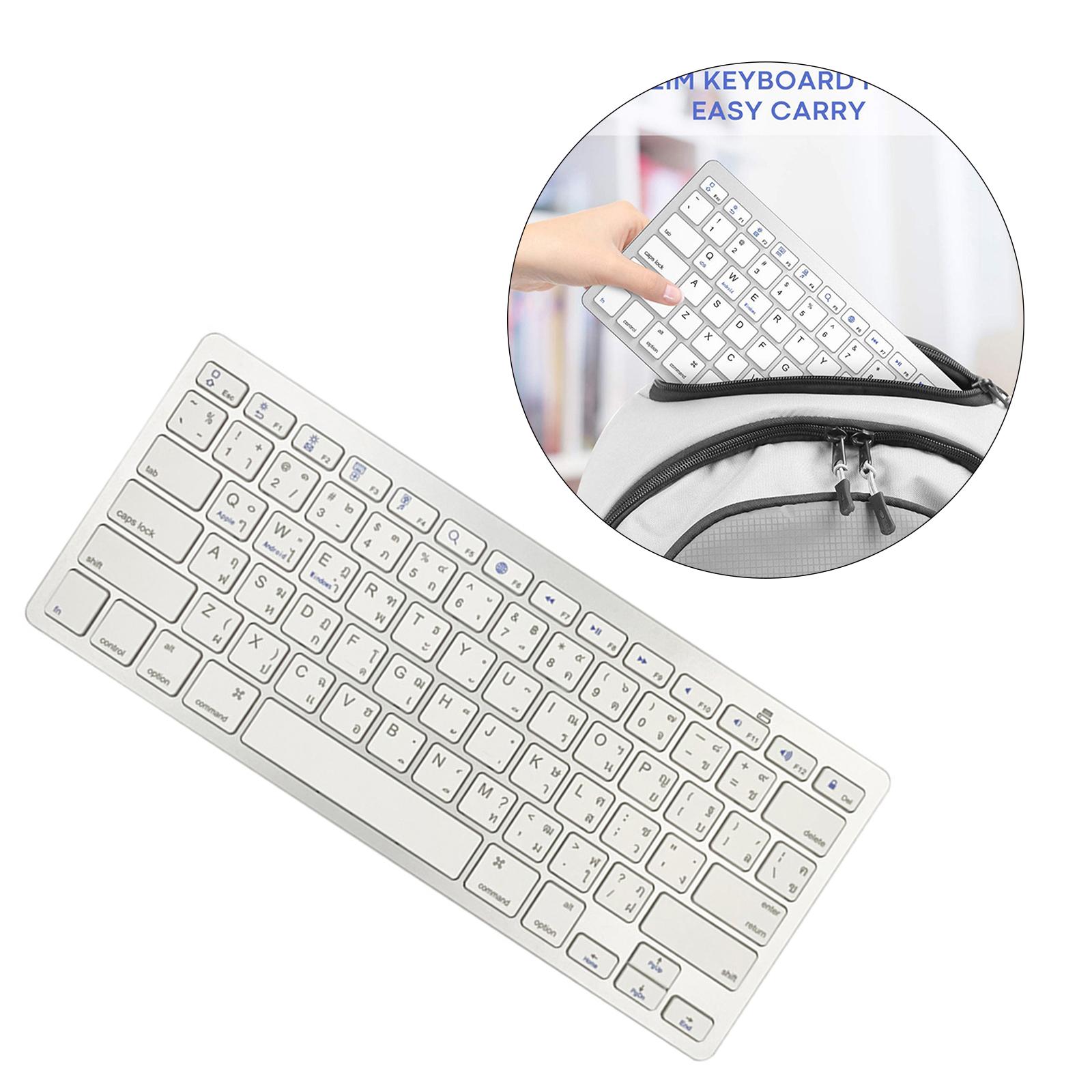 Mini Thai 78 Keys Wireless Bluetooth Keyboard Lightweight Energy-saving
