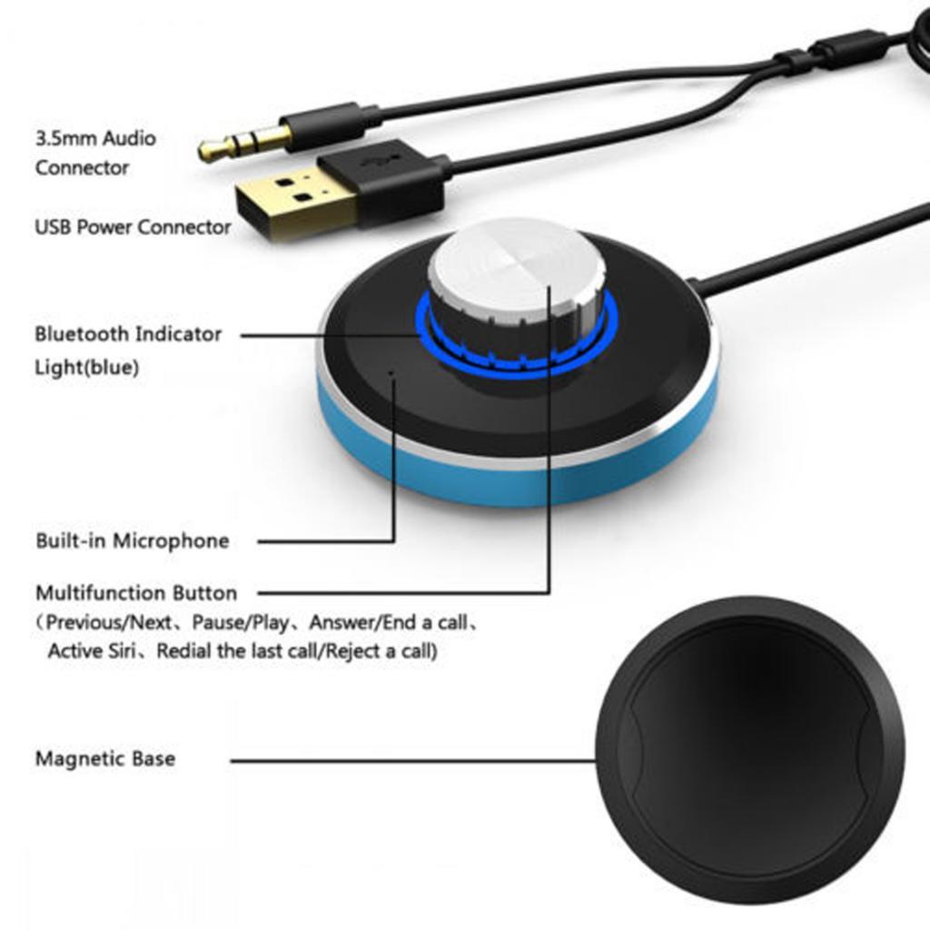 Car Charger Audio Adapter Kit Wireless Bluetooth 3.5 Mm Aux Stereo Receiver