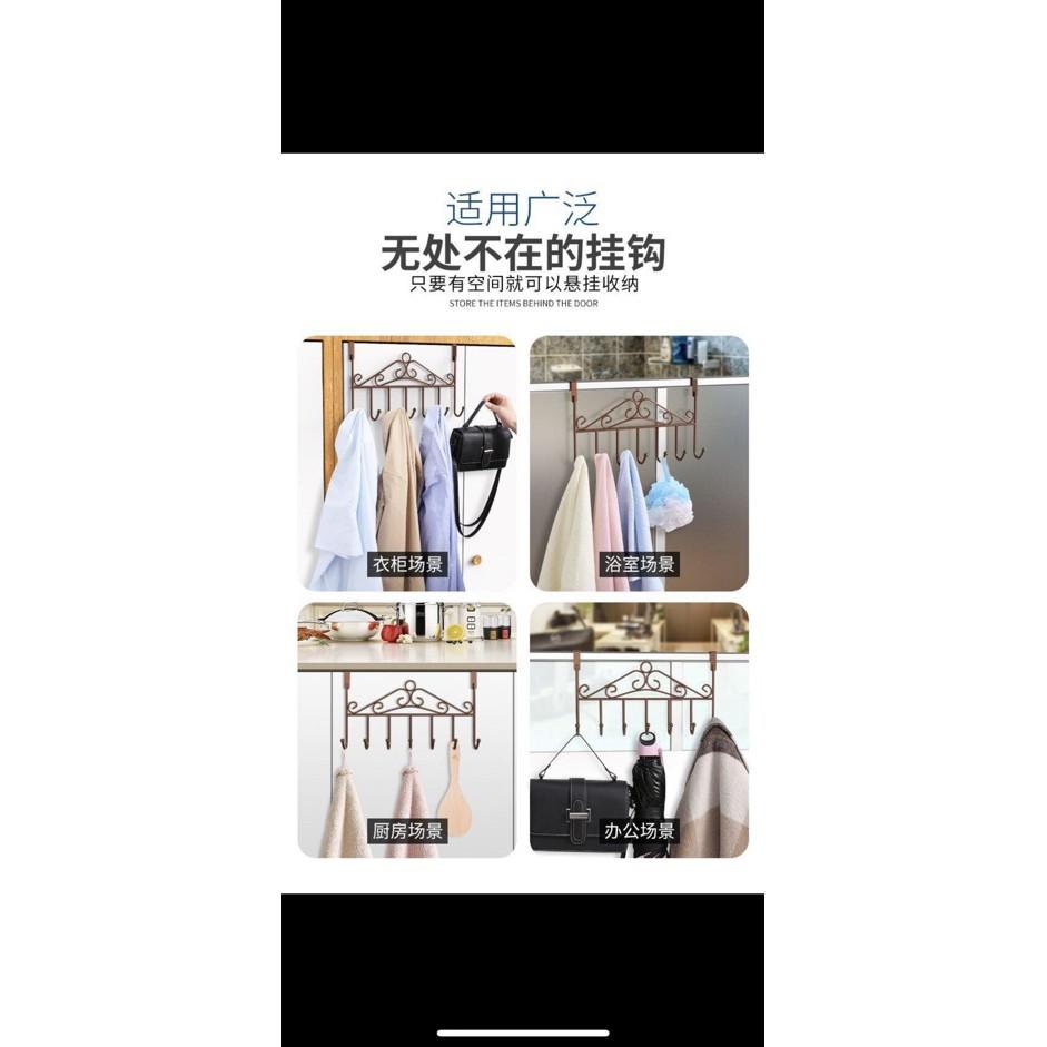Mắc cheo cánh cửa Sơn tĩnh điện màu đen loại dầy 2 cỡ 5 móc 7 móc
