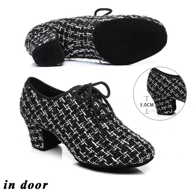 Giày khiêu vũ Latin Phụ nữ Thực hành Giày khiêu vũ Ballroom hiện đại Tango Color: indoor white Shoe Size: 38