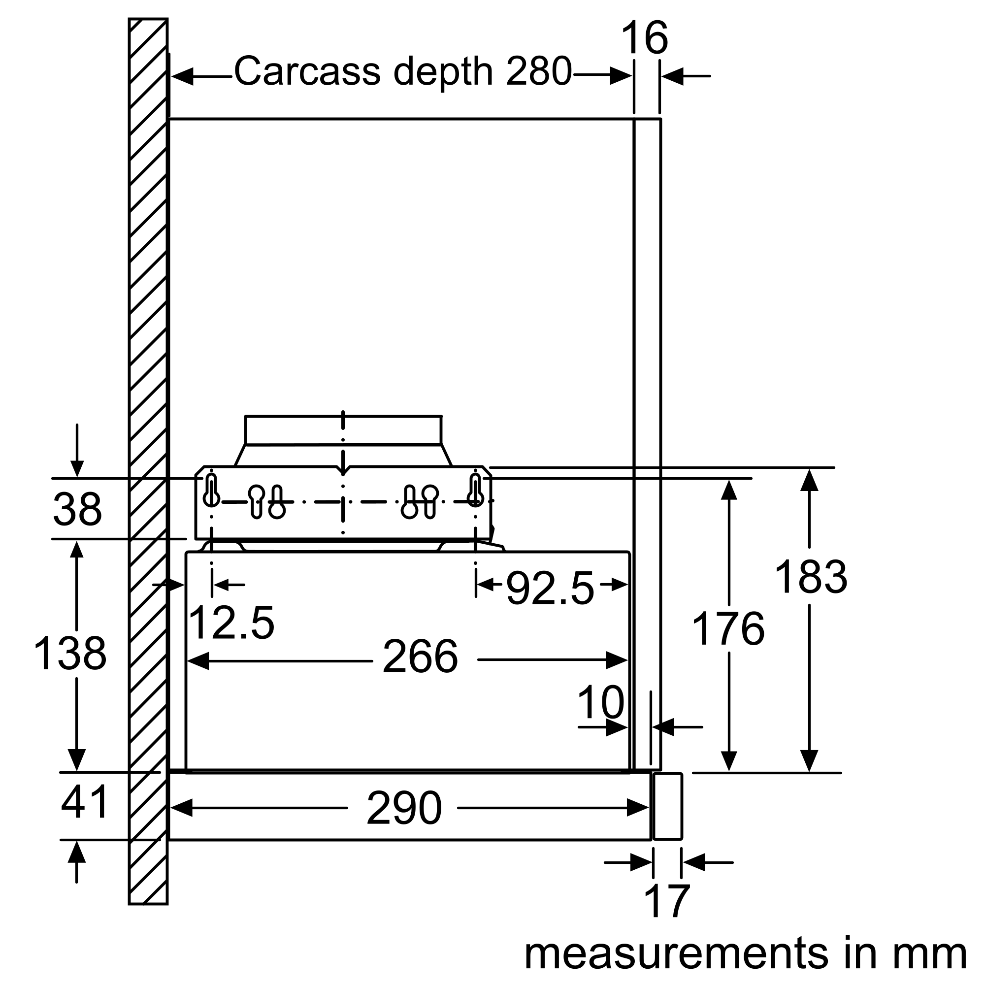 Máy hút mùi âm tủ Bosch DFM063W56B - Series 2 - Hàng chính hãng