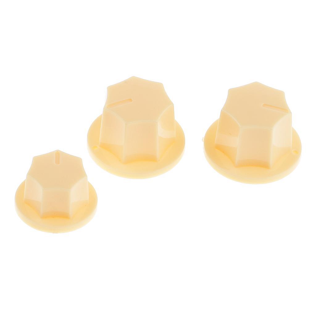 6 Pieces Plastic Volume Tone Control Knobs for JB Jazz Bass Replacement Accessory