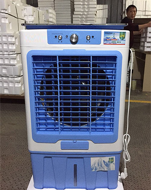 Quạt Điều Hòa Hơi Nước Loại 50L ,Có điều khiển, Công suất 150w, Mặt kính cường lực, Sản xuất theo công nghệ nhật bản - Model: HS40B -LLS