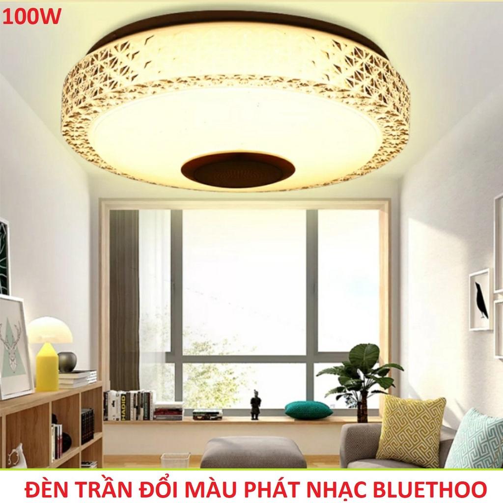 Đèn trần 3D đổi màu kèm loa nghe nhạc bluethoo thông minh mẫu mới bản đặc biệt sang trọng phong cách châu âu