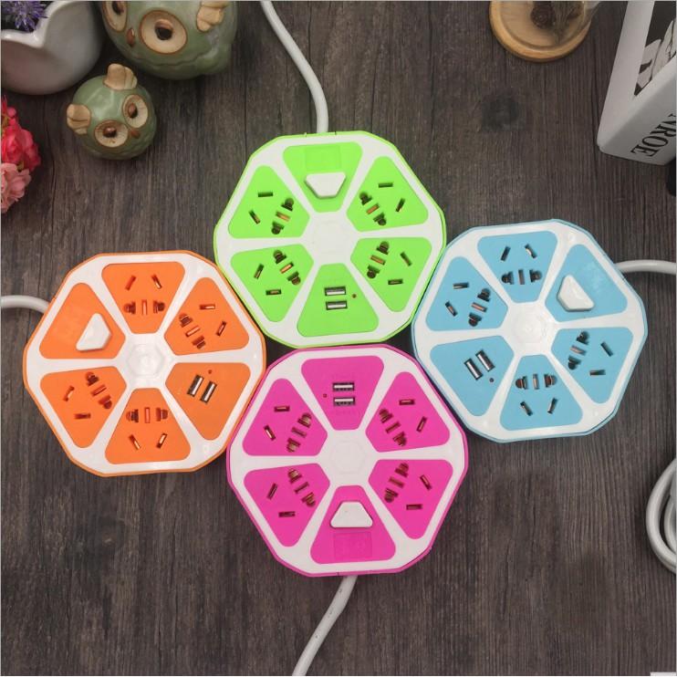 Ổ Cắm Điện Hình Trái Cam 2 Cổng USB
