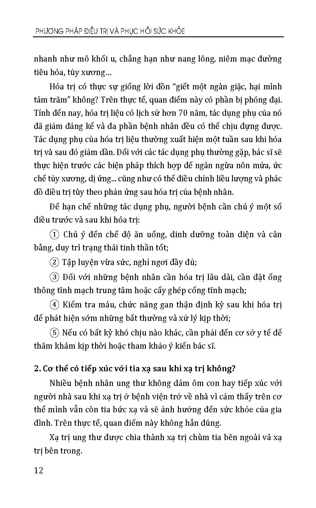 Phương Pháp Đieu Trị Bệnh Ung Thư Và Phục Hồi Sức Khoẻ