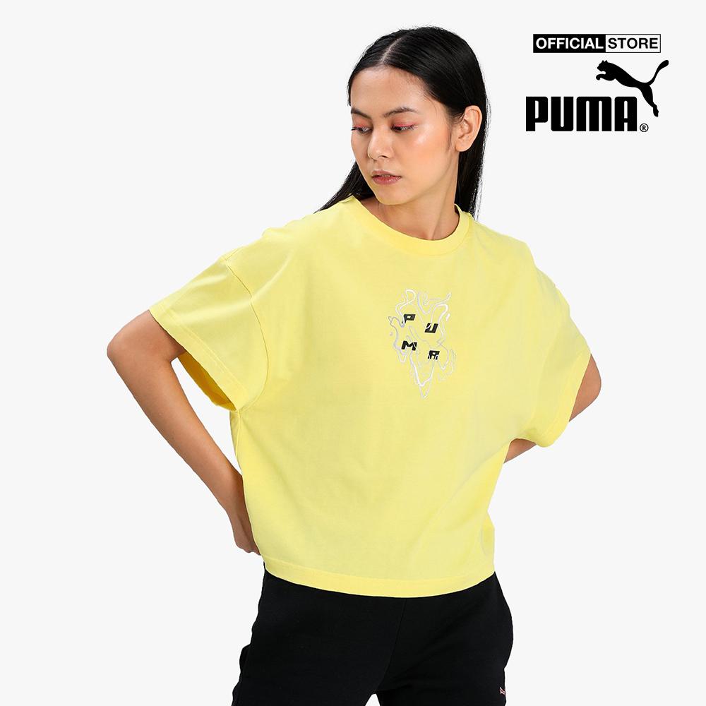PUMA - Áo thun thể thao nữ ngắn tay Evide Graphic 599747