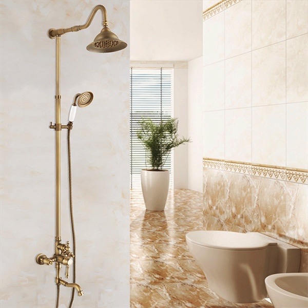 Sen cây bằng đồng cổ điển - cây sen tắm cổ điển
